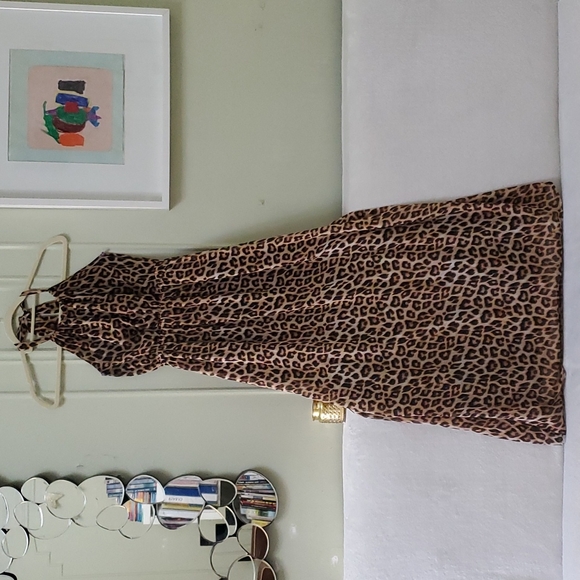 chinese dress ladies More You Mesh Maxi Dress in Snow Leopard – Dressed in Lala main image 0